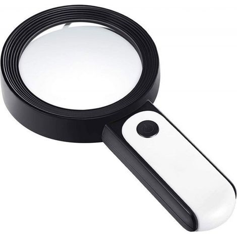 Loupe 30X - Verre Optique Double Revêtement - Diamètre 100 mm - 18 LED Réglables 3 Modes - Pour Horlogerie Précision - 1 Pièce (1/4)