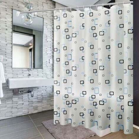 Duschvorhang 200x200cm, Duschvorhangfutter mit Haken und Schlaufen, schimmelresistent, antibakteriell, wasserdicht und waschbar, geeignet für Badezimmer.
