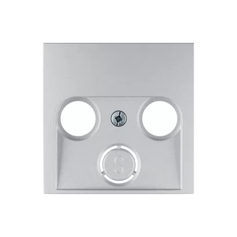 Abdeckung mit TV-Buchse mit 2 oder 3 Ausgängen, kompatibel mit verschiedenen HAGER-Serien IP20, 55,5x70,5x7mm matte Anthra (1/2)