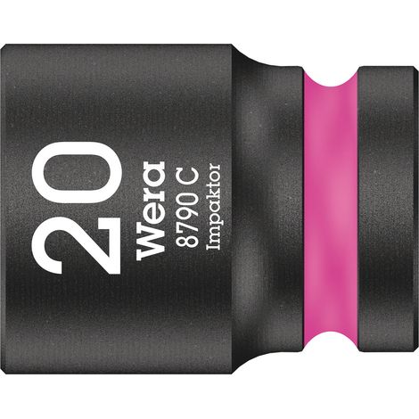 Douille impact WERA 1/2", 6 pans, court, SW 20,0 Longueur 38mm (1/5)