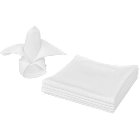 50 serviettes de table blanches, 50 x 50 cm
