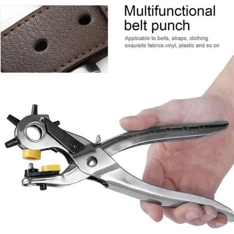 Perforatrice multifonctionnelle avec 5 tailles de trous différentes pour bracelets en cuir (1/4)