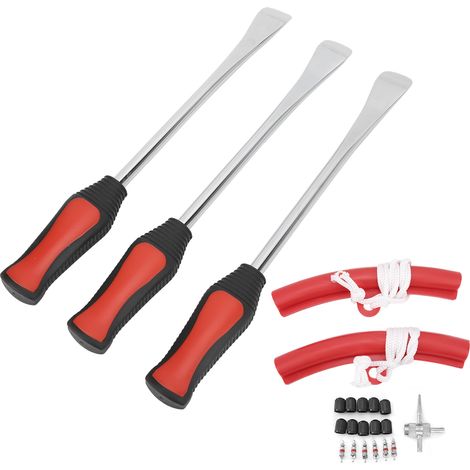 Clé démonte-pneu en fer, levier de montage, kit réparation détachable avec noyau de valve pour moto et vélo, outillage robuste (1/5)