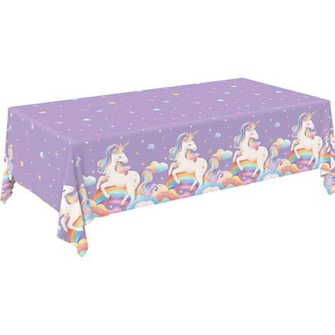 Nappe Licorne Violette 137x274 cm pour Anniversaire Enfant & Fête