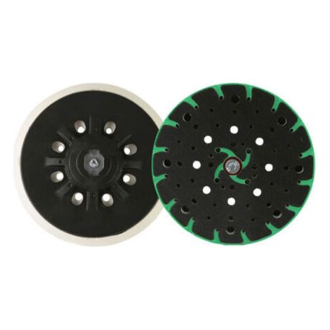 Plateau de ponçage souple 150 mm – Filetage M8 – Compatible Festool Rotex RO, ETS 150 – Structure Flow-Tech pour aspiration poussière
