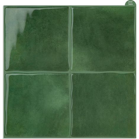 Lot de 10 feuilles de carrelage mural 3D à décoller et à coller pour cuisine et salle de bain 22,9 x 22,9 cm (1/5)