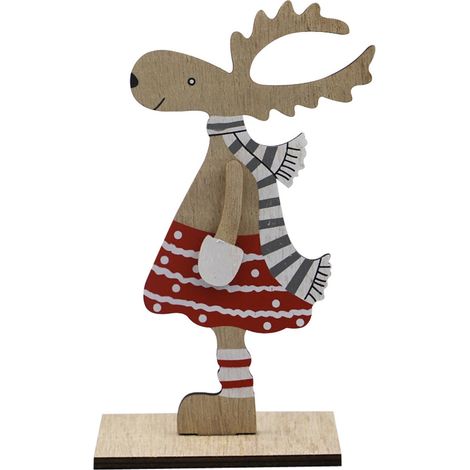Ornement En Bois - Décoration De Noël Rétrô Pour Intérieur - Salon Bureau Armoire - 1 Pièce