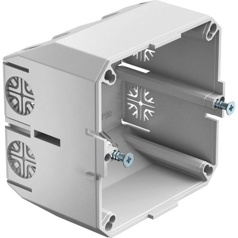 OBO Bettermann Caja de empotrar para aparatos para aparatos con anillo de soporte Cloruro de polivinilo gris claro RAL 7035, 6023207