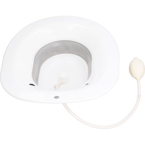 Baignoire de toilette lavable avec chasse d'eau, soin post-partum, apaise les hémorroïdes, siège de toilette pliable. (1/5)