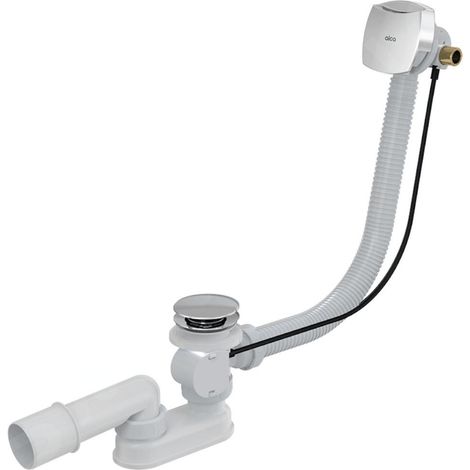 Alca - Kit vidange et trop-plein de baignoire avec remplissage, pour baignoires à parois épaisses, longueur 1200 mm, métal A565KM1-120 (1/2)