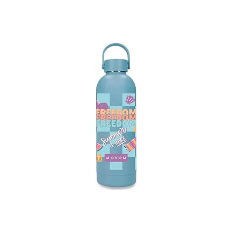 Botella Termica de Acero Inoxidable Azul Movom Freedom 7,4x23,5x7,4 cms