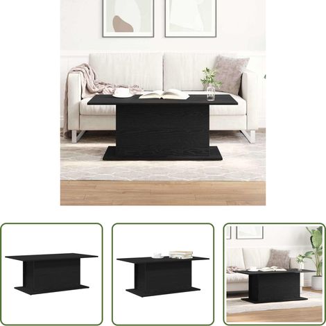 Table basse chêne noir - Table basse Chêne noir 102 x 55,5 x 40 cm Bois d'ingénierie (1/5)