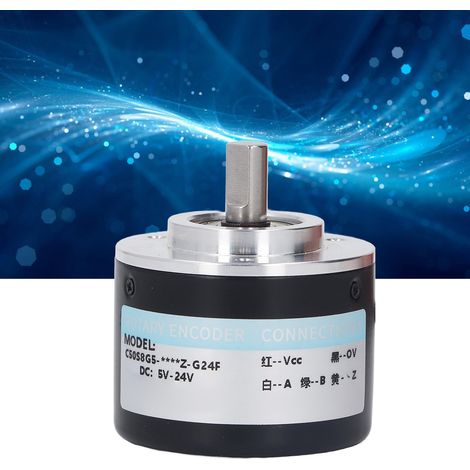 Encodeur incrémental biphasé de 50 mm de diamètre extérieur, 50 mm de diamètre extérieur, 5-24 V CC, 1200 Hz (1/5)