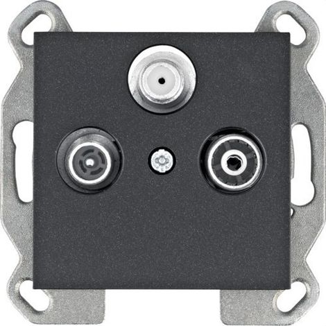Presa terminale Lumina RTV-SAT nera WL3113