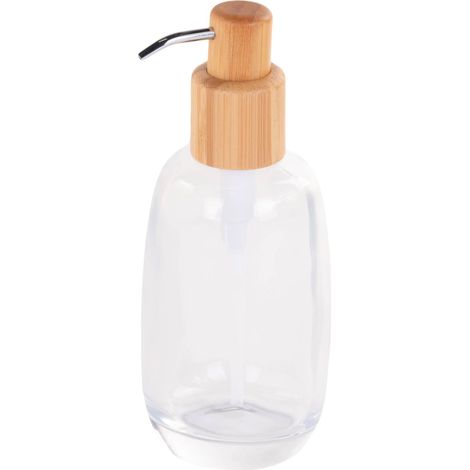 Seifenspender LINA, Glas und Bambus (1/4)