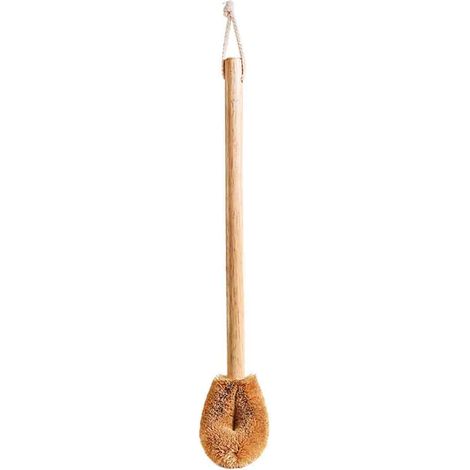 Brosse de toilette en bois de noix de coco naturelle, brosse de nettoyage pour toilettes, brosse de salle de bain (1/5)