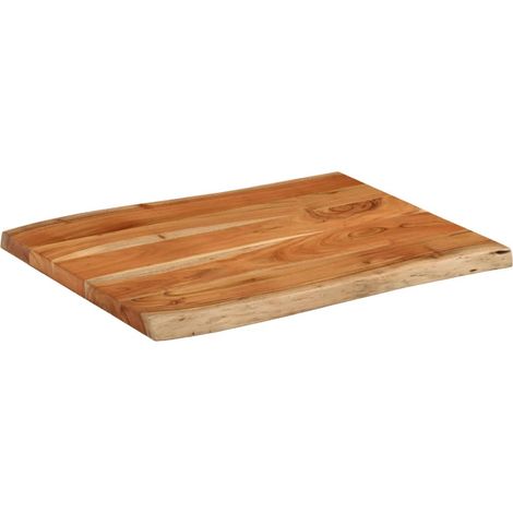 Dessus de table  Dessus de bureau  Plateau de table 80x60x3,8 cm rectangulaire bois massif d'acacia