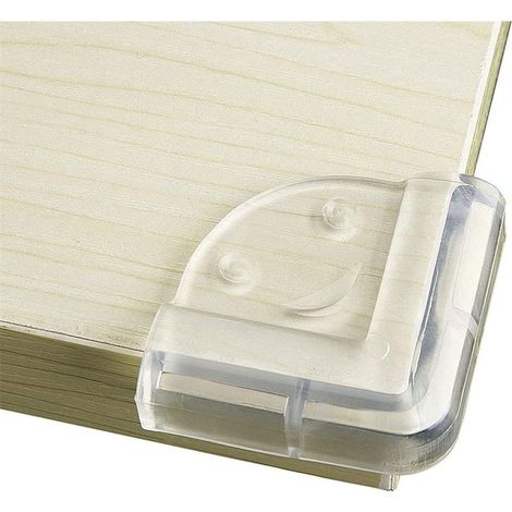 Protections d'angle transparentes en silicone pour table, lot de 16, protections souples et larges avec adhésif extra-fort. (1/5)