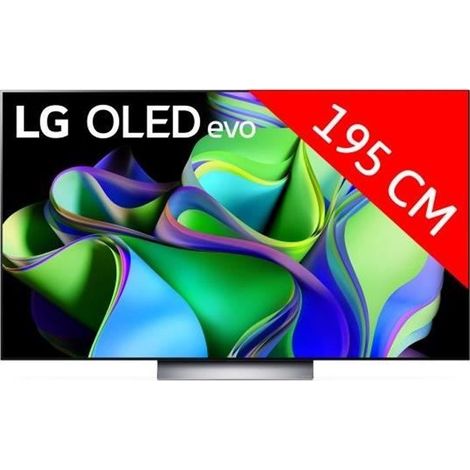 Televisione - LG - OLED77C3 - OLED 4K 77 pollici (195 cm) - Processore α9 AI 4K Gen6 - Dolby Vision IQ, WebOS 23 (1/4)