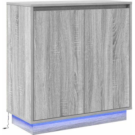 Maison Exclusive - LED-Sideboard für Graues Sonoma 71 x 34,5 x 75