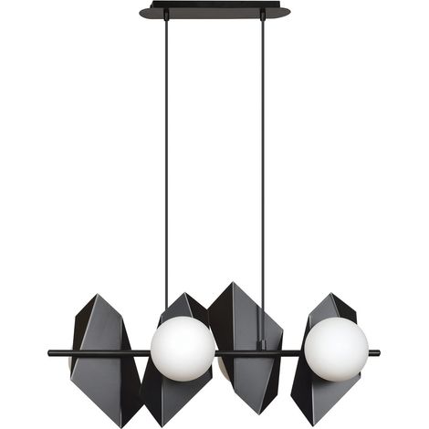 Lampadario Emibig Drifton 4 4xE14 nero metallo/vetro (1/5)