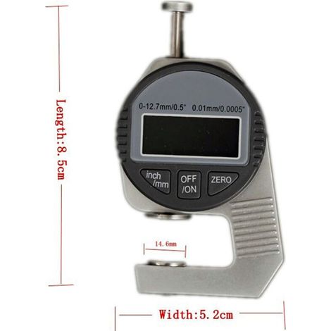 Jauge D'épaisseur Micromètre Numérique Palmer Haute Précision 0-12,7 Mm X 0,01 Mm