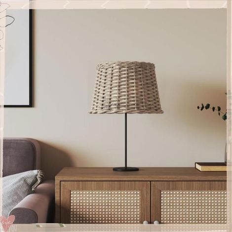364393 Abat-jour marron 40x26 cm osier (1/5)