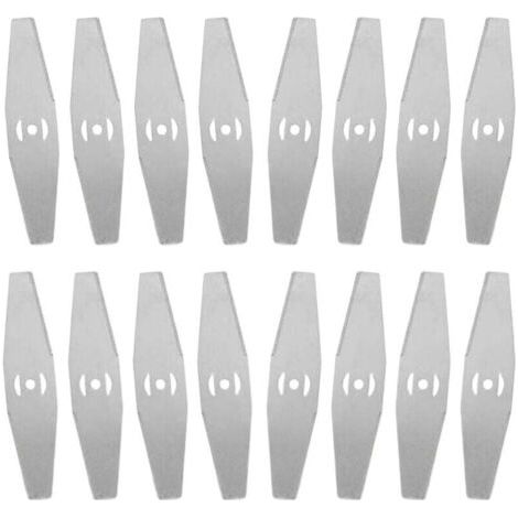 Lames de rechange pour coupe-bordures, 16 lames métalliques, lames universelles pour tondeuses à gazon sans fil et travaux de jardinage, lame en métal