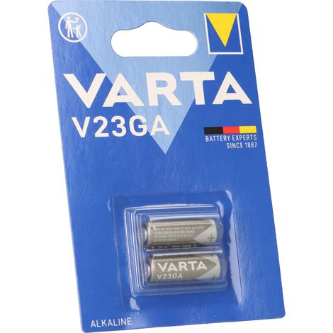 Varta Batterien V23GA 2er Blister, Alkaline Special, 12V, für Fernbedienungen, Alarmanlagen, Garagentoröffner, Kameras, kompakt mit langanhaltender & hoher Leistung
