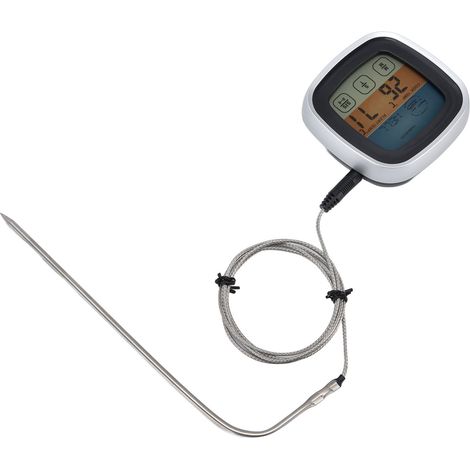 Tragbares Grillthermometer für den Außenbereich, Mini-Fleischthermometer, wasserdichte Sonde, Touchscreen, Batterien nicht im Lieferumfang enthalten (1/5)