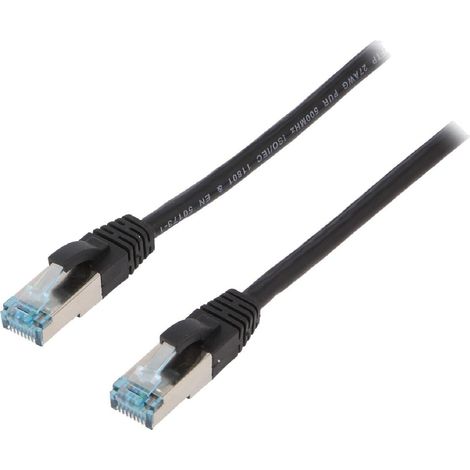 Cable reseau RJ45 male S-FTP Cat 6a noir- 2m