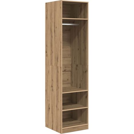 Maison Exclusive - Guardaroba con lo scaffale Rovere artigianale 50 x 50 x 200 cm