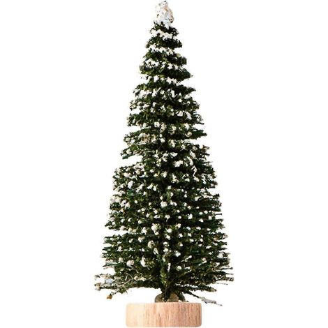 D One SizeChristmas Decorations Flocking Snowflake Tree-7cm Christmas Pine Needles Christmas Tree Micro Landscape Accessories Cute Home Decoration (1/2)
