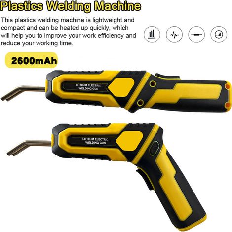 [JAMAIS UTILISÉ]Machine de soudage plastique portable avec poignée pliable à 90°, kit de réparation de fissures de panneaux de voiture, agrafeuse thermique, ensemble d'outils de réparation plastique a