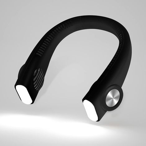 Ventilateur de cou portable, sans fil, rechargeable par USB, tube de ventilation, silencieux, idéal pour les activités de plein air