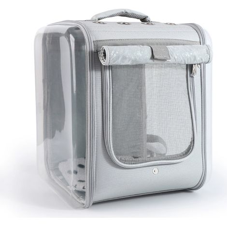 Sac à dos pour chat grande capacité, transparent et respirant, pour chatons et chats. (1/5)