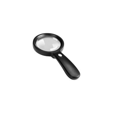 Loupe avec 12 LED, grossissement 10x, diamètre de lentille 85 mm, noir