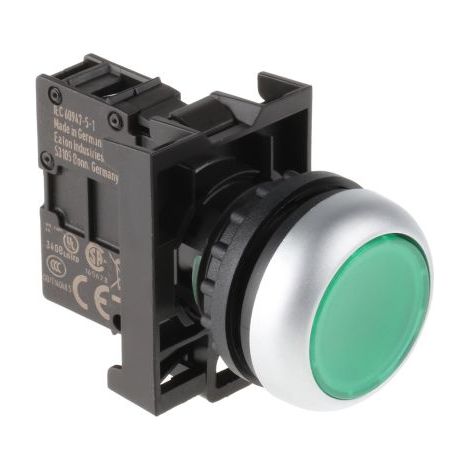 Tête de bouton poussoir Eaton, Eaton Moeller Vert, Ø découpe 22mm, Momentané ( Prix pour 1 )