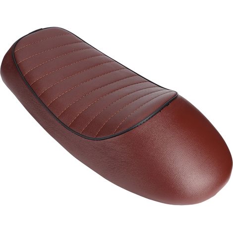 Selle de moto vintage cuir PU café racer, coussin plat refit pour CG125 GN CG CB400SS, siège confortable, look rétro, pièce de rechange. (1/5)