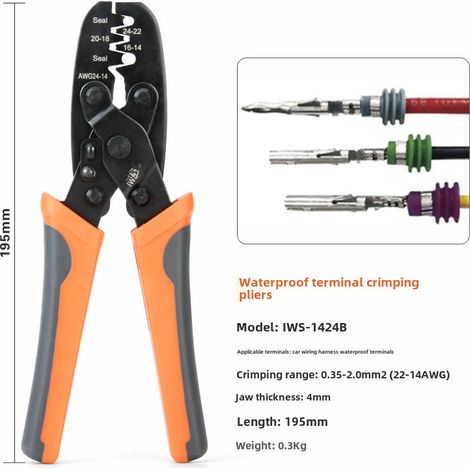 Pince sertir IWS-1424B – Connecteurs auto étanches DT – Plug 0,5-2,0 mm – Outil professionnel