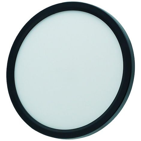 Moderne schwarze runde Deckenleuchte Ø23cm für Flur, Wohnzimmer, Schalter, variable Farbe, LED 18W, DENVER Idealed (1/5)