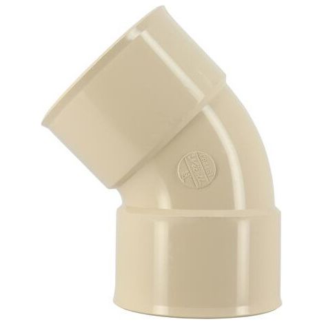 Winkel 45° weiblich weiblich, für PVC 80 sandfarbenes Fallrohr
