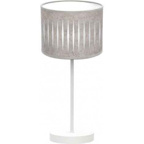 Lampada da tavolo Piron 1xe14 Bianco/Grigio cemento 42x17x17 Cm brand FABRILAMP