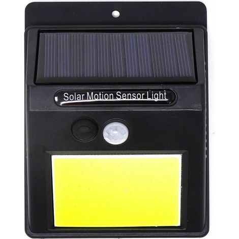 Faretto 48 LED Cob Pannello Solare Ricaricabile Sensore Movimento ip65
