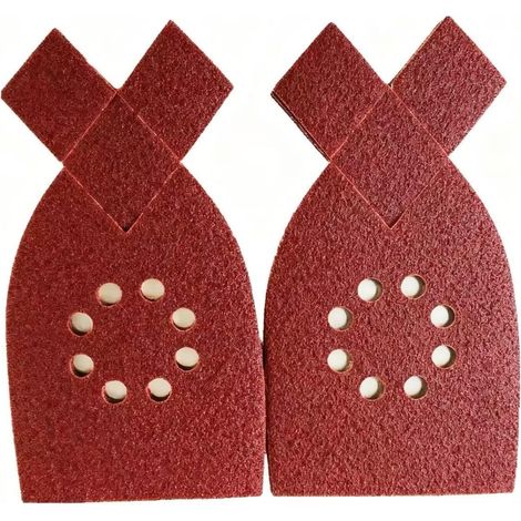 Lot de 50 feuilles de papier abrasif de grande taille pour travaux de précision, incluant les grains 40, 60, 80, 100 et 120.