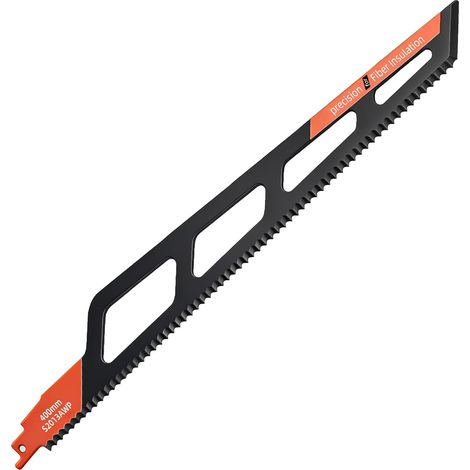 Reciprocating Saw Blade 400mm Carbon Steel Reciprocating Saw Blade for Cutting Cardboard, Rubber, Carpet, Leather, Foam and Fibre Insulation Materials (1/5)