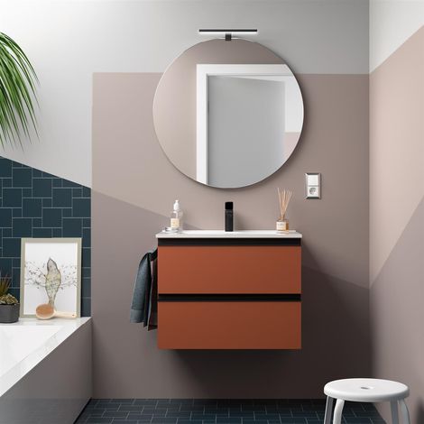 Armoire murale SPIRIT 600 2 tiroirs métalliques TERRACOTA 598 x 540 x 450 mm (1/5)