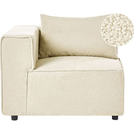 Corner Module 1-Seat Off-White Boucle Upholstered Modul Section AXEBO (1/5)