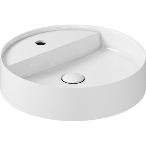 Lavabo Smartb appoggio diamentro 45 cm tondo bianco lucido di (1/2)