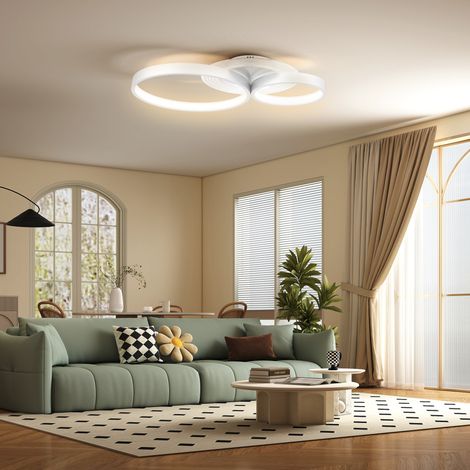 Lámpara de Techo LED 40W 3000 K/4000 K/6500 K para Dormitorio Salón Cocina Comedor Blanco (1/5)